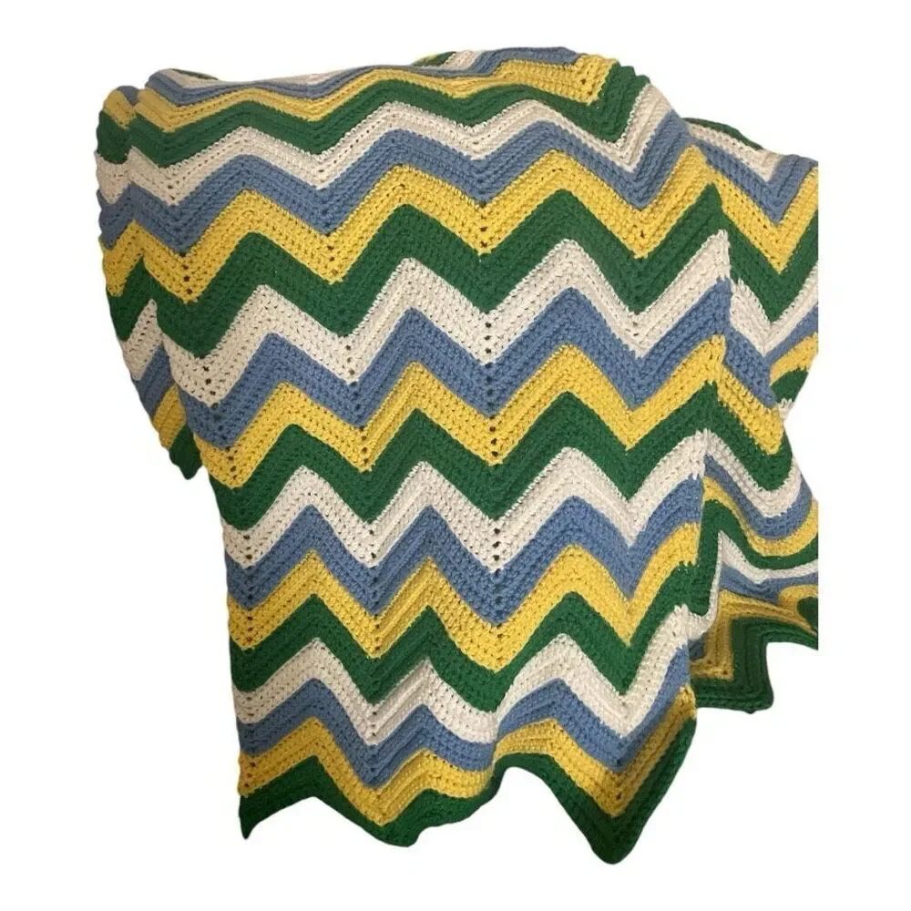 Vintage Hand Crouched Cozy Extra Large Grandma Blanket